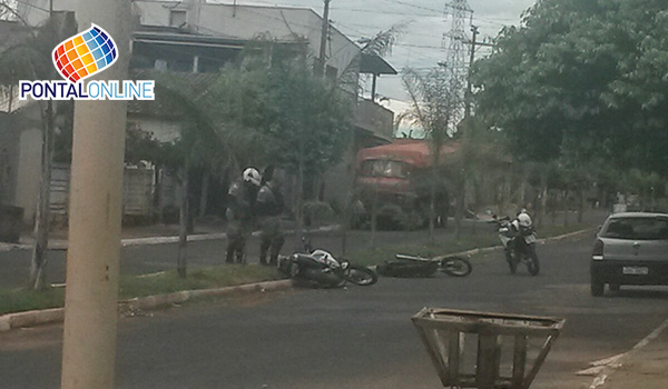 Motocicleta da GEP-MOR é envolvida em acidente