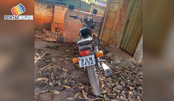 PM recupera moto furtada na madrugada de ontem