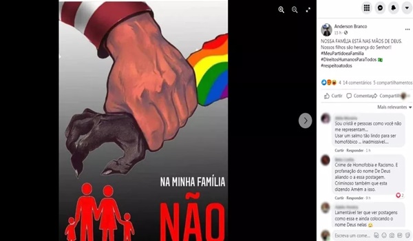 VEREADOR DE RIO PRETO É ACUSADO POR INTERNAUTAS DE HOMOFOBIA E RACISMO APÓS POSTAR IMAGEM DE GARRA COM CORES DO ARCO-ÍRIS