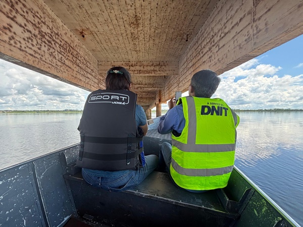 DNIT REALIZA VISTORIA NA PONTE ENTRE PLANURA E COLÔMBIA PARA AVALIAR CONDIÇÃO ESTRUTURAL